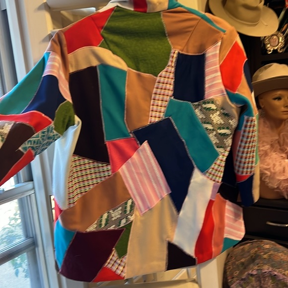 Vintage 1970s patch worn jacket - Picture 3 of 5